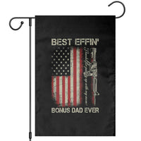 Best Effin Bonus Dad Ever Garden Flag Step Dad Fathers Day Vintage American Flag