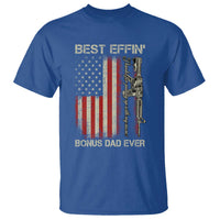 Best Effin Bonus Dad Ever T Shirt Step Dad Fathers Day Vintage American Flag