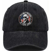It Is Only Treason If You Lose George Washington Washed Cotton Baseball Cap Funny 4th of July