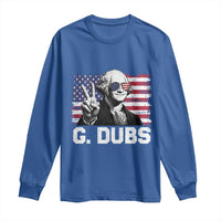 G Dubs George Washington Funny 4th Of July Long Sleeve Shirt Vintage American Flag