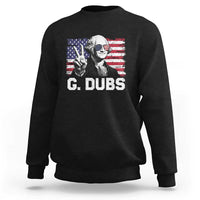 G Dubs George Washington Funny 4th Of July Sweatshirt Vintage American Flag