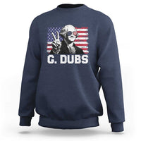 G Dubs George Washington Funny 4th Of July Sweatshirt Vintage American Flag