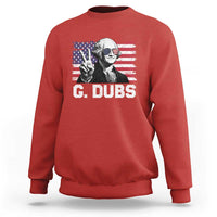 G Dubs George Washington Funny 4th Of July Sweatshirt Vintage American Flag