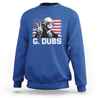 G Dubs George Washington Funny 4th Of July Sweatshirt Vintage American Flag