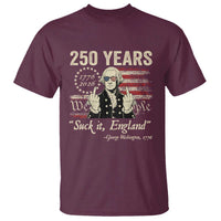 250 Years George Washington Suck It England T Shirt 4th Of July 1776 2026 250th Anniversary USA