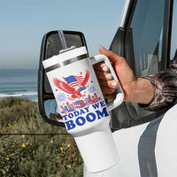 Today We Boom 4th of July Bald Eagle Fireworks Tumbler With Handle
