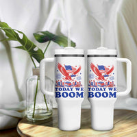 Today We Boom 4th of July Bald Eagle Fireworks Tumbler With Handle