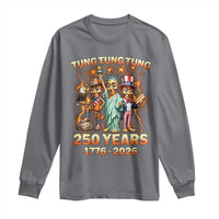 Tung Tung Tung Sahur 250 Years American Long Sleeve Shirt Funny Brainrot Meme 4th of July