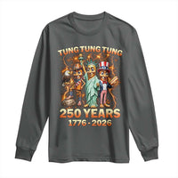 Tung Tung Tung Sahur 250 Years American Long Sleeve Shirt Funny Brainrot Meme 4th of July