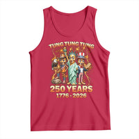 Tung Tung Tung Sahur 250 Years American Tank Top Funny Brainrot Meme 4th of July