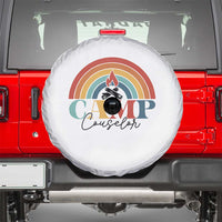 Camp Counselor Spare Tire Cover Summer Camp Rainbow