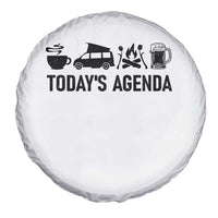 Funny Camping Spare Tire Cover Today's Agenda Coffee Van Beer Campfire