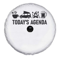 Funny Camping Spare Tire Cover Today's Agenda Coffee Van Beer Campfire