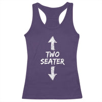 Funny Two Seater Racerback Tank Top Dirty Adult Humor Offensive Gag - Wonder Print Shop