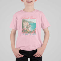 Amalfi Coast Italy Travel Trip T Shirt For Kid La Dolce Vita Mediterranean Sea - Wonder Print Shop