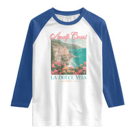 Amalfi Coast Italy Travel Trip Raglan Shirt La Dolce Vita Mediterranean Sea - Wonder Print Shop