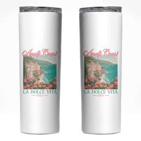 Amalfi Coast Italy Travel Trip Skinny Tumbler La Dolce Vita Mediterranean Sea - Wonder Print Shop