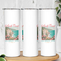 Amalfi Coast Italy Travel Trip Skinny Tumbler La Dolce Vita Mediterranean Sea - Wonder Print Shop