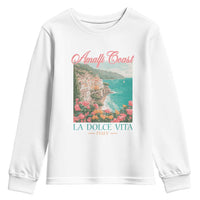 Amalfi Coast Italy Travel Trip Youth Sweatshirt La Dolce Vita Mediterranean Sea - Wonder Print Shop