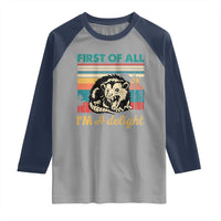 Funny First Of All I Am A Delight Raglan Shirt Retro Angry Opossum - Wonder Print Shop