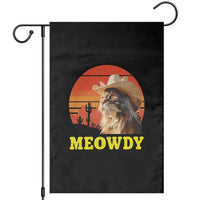 Funny Meowdy Garden Flag Country Music Western Cowboy Cat - Wonder Print Shop