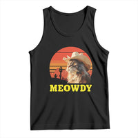 Funny Meowdy Tank Top Country Music Western Cowboy Cat - Wonder Print Shop