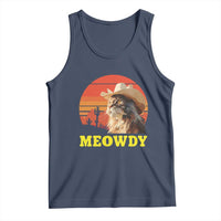 Funny Meowdy Tank Top Country Music Western Cowboy Cat - Wonder Print Shop
