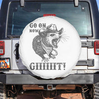 Funny Cowboy Opossum Spare Tire Cover Go On Now Git Western Country Opossum - Wonder Print Shop