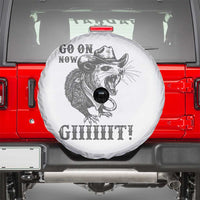 Funny Cowboy Opossum Spare Tire Cover Go On Now Git Western Country Opossum - Wonder Print Shop