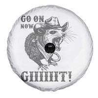 Funny Cowboy Opossum Spare Tire Cover Go On Now Git Western Country Opossum - Wonder Print Shop
