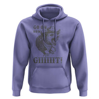 Funny Cowboy Opossum Hoodie Go On Now Git Western Country Opossum - Wonder Print Shop