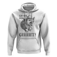 Funny Cowboy Opossum Hoodie Go On Now Git Western Country Opossum - Wonder Print Shop