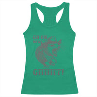 Funny Cowboy Opossum Racerback Tank Top Go On Now Git Western Country Opossum - Wonder Print Shop