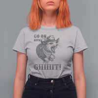 Funny Cowboy Opossum T Shirt For Women Go On Now Git Western Country Opossum - Wonder Print Shop