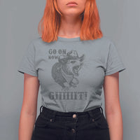 Funny Cowboy Opossum T Shirt For Women Go On Now Git Western Country Opossum - Wonder Print Shop