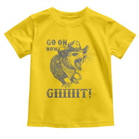 Funny Cowboy Opossum Toddler T Shirt Go On Now Git Western Country Opossum - Wonder Print Shop