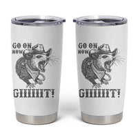 Funny Cowboy Opossum Tumbler Cup Go On Now Git Western Country Opossum - Wonder Print Shop
