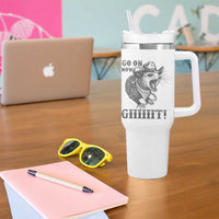 Funny Cowboy Opossum Tumbler With Handle Go On Now Git Western Country Opossum - Wonder Print Shop