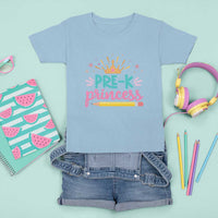 Back To School T Shirt For Kid Pre-K Princess Lovely Yellow Crown Pencil Cute Star - Wonder Print Shop