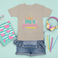 Back To School T Shirt For Kid Pre-K Princess Lovely Yellow Crown Pencil Cute Star - Wonder Print Shop