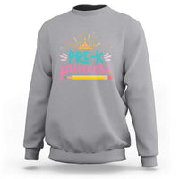 Back To School Sweatshirt Pre-K Princess Lovely Yellow Crown Pencil Cute Star - Wonder Print Shop