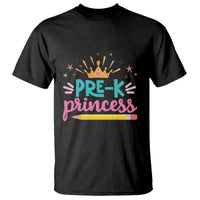 Back To School T Shirt Pre-K Princess Lovely Yellow Crown Pencil Cute Star - Wonder Print Shop