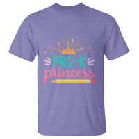 Back To School T Shirt Pre-K Princess Lovely Yellow Crown Pencil Cute Star - Wonder Print Shop