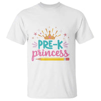 Back To School T Shirt Pre-K Princess Lovely Yellow Crown Pencil Cute Star - Wonder Print Shop