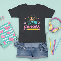 Back To School T Shirt For Kid Kinder Princess Lovely Yellow Crown Pencil Cute Star - Wonder Print Shop