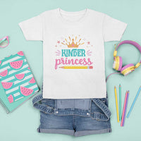 Back To School T Shirt For Kid Kinder Princess Lovely Yellow Crown Pencil Cute Star - Wonder Print Shop