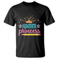 Back To School T Shirt Kinder Princess Lovely Yellow Crown Pencil Cute Star - Wonder Print Shop