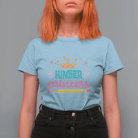 Back To School T Shirt For Women Kinder Princess Lovely Yellow Crown Pencil Cute Star - Wonder Print Shop
