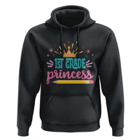 Back To School Hoodie 1ST Grade Princess Lovely Yellow Crown Pencil Cute Star - Wonder Print Shop
