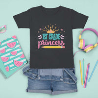 Back To School T Shirt For Kid 1ST Grade Princess Lovely Yellow Crown Pencil Cute Star - Wonder Print Shop
